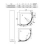 900mm Quadrant Left Hand Shower Enclosure - Frameless