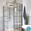 Thermostatic Mixer Bar Shower with Round Overhead &amp; Pencil Handset - Arissa