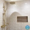 Thermostatic Mixer Bar Shower with Round Overhead &amp; Pencil Handset - Arissa