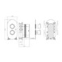 Arissa Brushed Brass Concealed  Thermostatic Dual Handle Valve - 2 Outlet