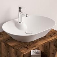White Round Countertop Basin 600mm - Nerja
