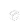 600mm Wood Effect Wall Hung Countertop Vanity Unit with Basin - Nerja