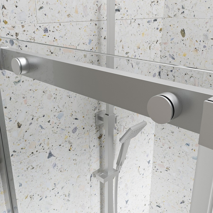 GRADE A1 - 1000mm Frameless Sliding Shower Door - Aqulia