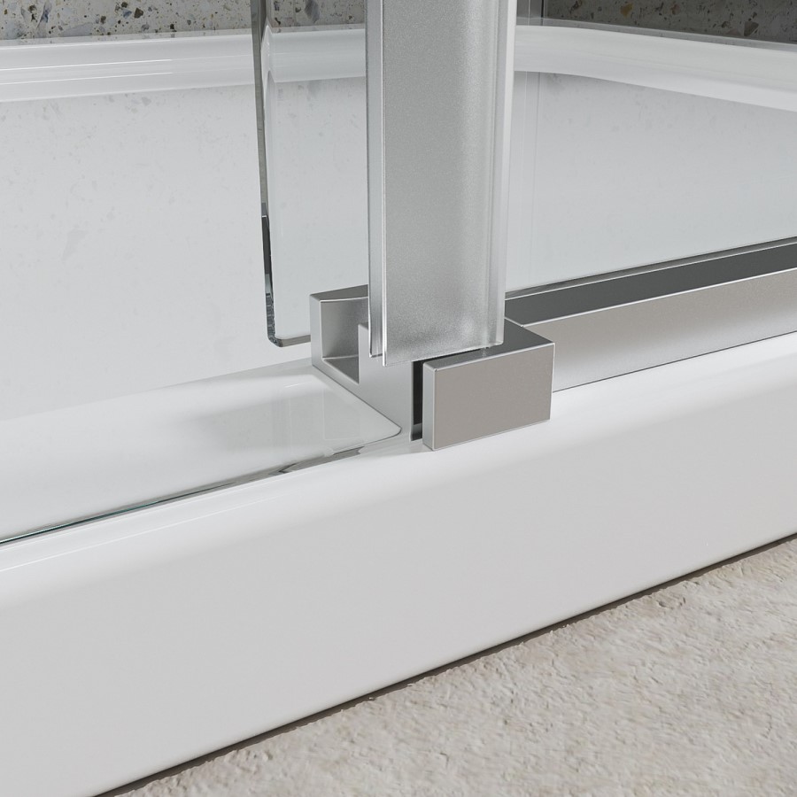 GRADE A1 - 1000mm Frameless Sliding Shower Door - Aqulia