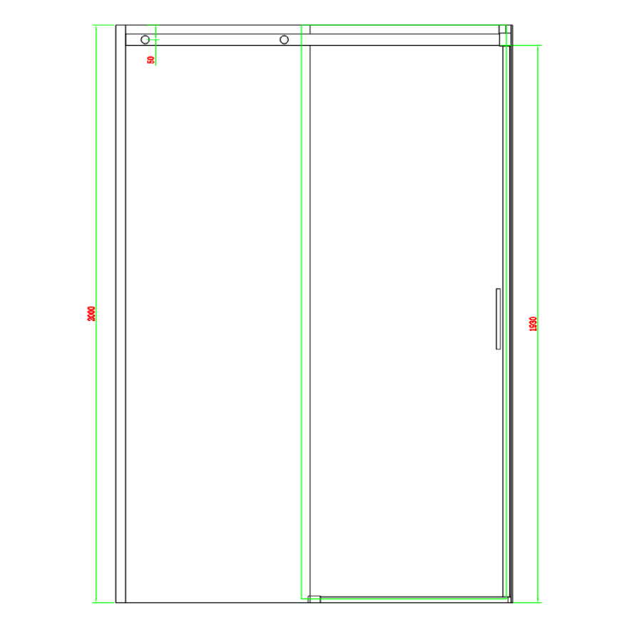 GRADE A1 - 1000mm Frameless Sliding Shower Door - Aqulia