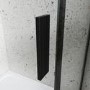 Black 8mm Glass Frameless Sliding Shower Door 1000mm - Aqulia