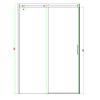 GRADE A1 - Black 1000mm Frameless Sliding Shower Door - Aqulia 