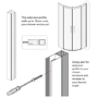 Chrome 15mm Extension Profile For 2000mm Shower Door