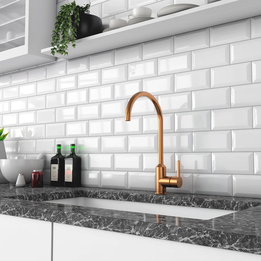 Enza Adelaide Brushed Copper Single Lever Cold Start Kitchen Mixer Tap