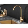 GRADE A1 - Box Opened Enza Adelaide Brushed Gold Single Lever Mixer Kitchen Tap