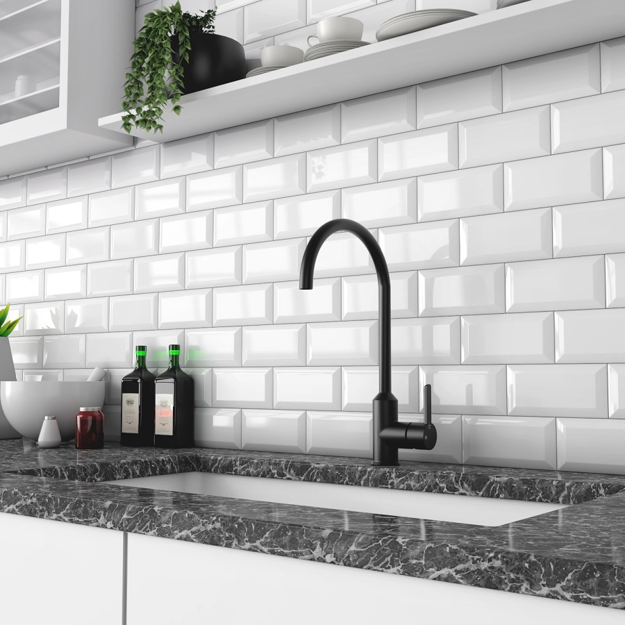 Enza Adelaide Matt Black Single Lever Mixer Kitchen Tap