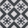 Black Modern Patterned Floor Tile 330 x 330mm - Mayfair
