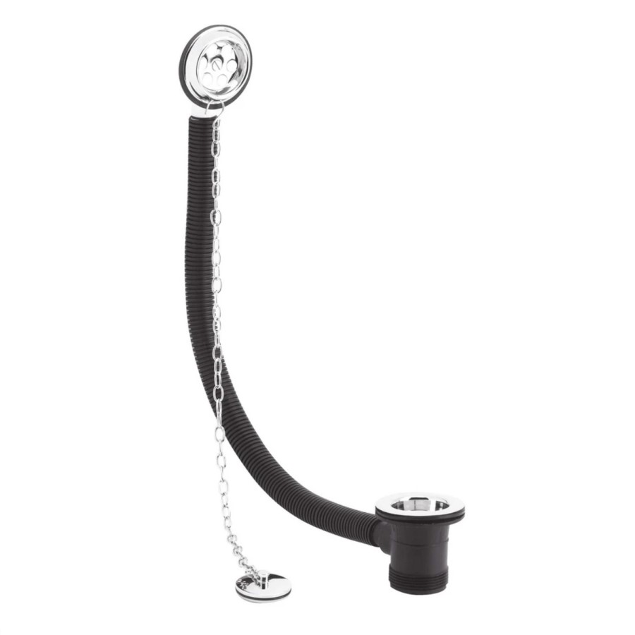 ONLY OPENED - Traditional Bath Waste & Overflow with Brass Plug & Link Chain