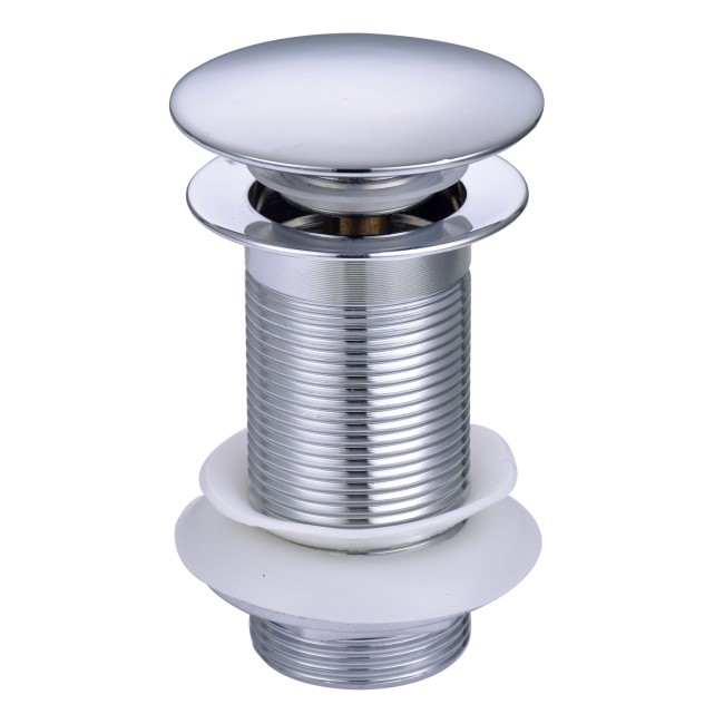 GRADE A1 - Push Button Unslotted Basin Waste - Chrome