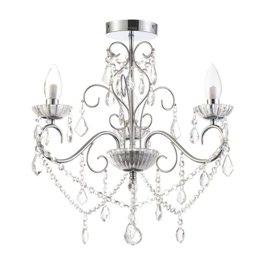 IP44 Chrome Bathroom Chandelier -Vela