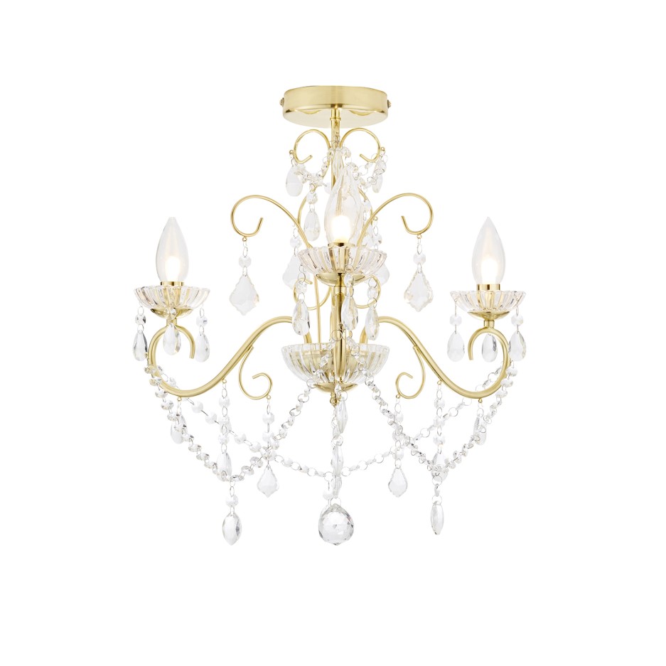 IP44 Gold Bathroom Chandelier Vela Better Bathrooms