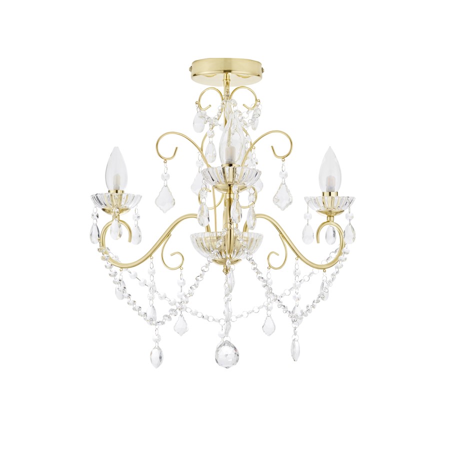 IP44 Gold Bathroom Chandelier -Vela