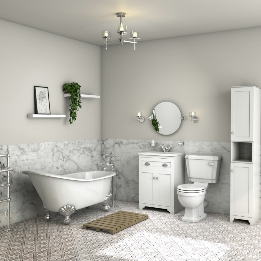 Chrome Bathroom Ceiling Light - Gene