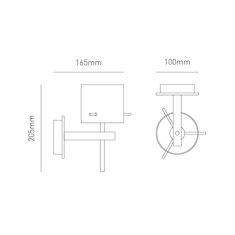 GRADE A1 - Gene Wall Light brushed brass