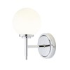 Chrome Bathroom Globe Wall Light - Porto