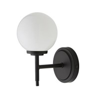 Black Bathroom Globe Wall Light - Porto Black Bathroom Globe Wall Light - Porto