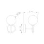 Black Bathroom Globe Wall Light - Porto