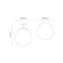 GRADE A1 - Black Bathroom Globe Ceiling Light - Porto