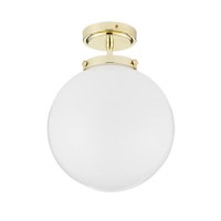 Gold Bathroom Globe Ceiling Light - Porto