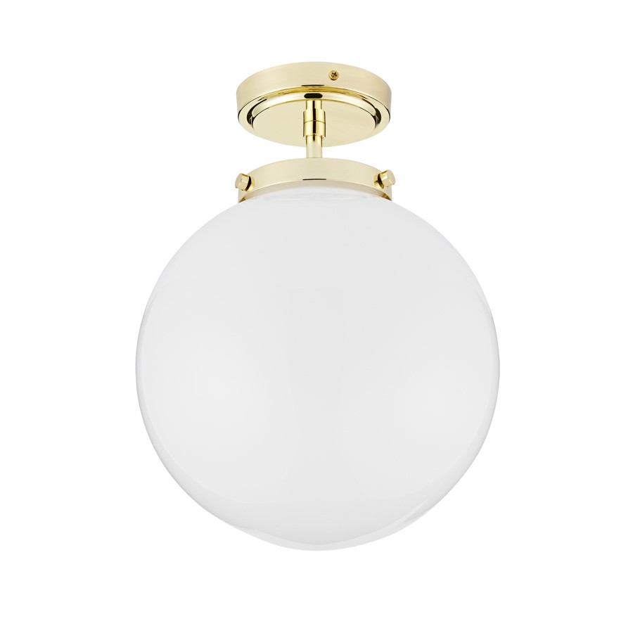 Gold Bathroom Globe Ceiling Light - Porto
