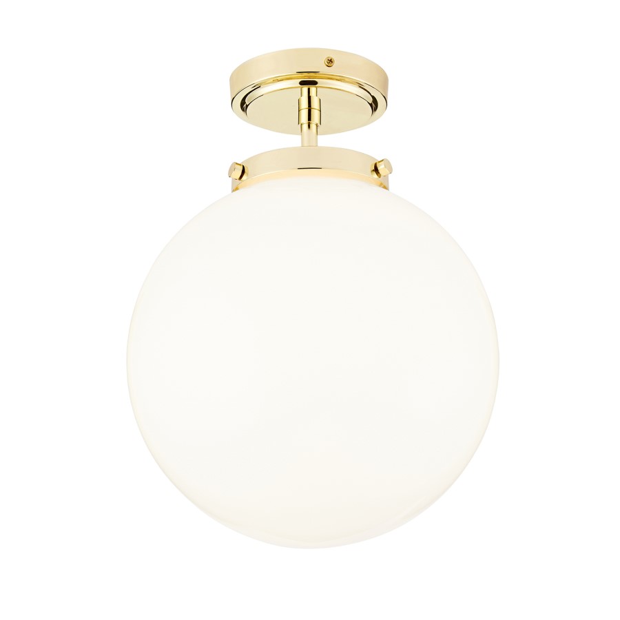 Gold Bathroom Globe Ceiling Light - Porto