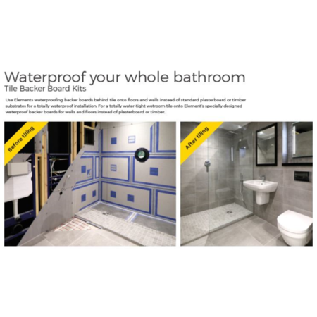 Professional Tanking Kit - 4 x 12mmTile Backer Boards - 2.88sqm 
