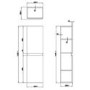 GRADE A1 - White Wall Hung Tall Bathroom Cabinet 400mm - Pendle