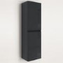 GRADE A1 - Dark Grey Wall Hung Tall Bathroom Cabinet 400mm - Pendle