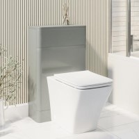 500mm Light Grey Back to Wall Toilet Unit Only - Pendle 500mm Light Grey Back to Wall Toilet Unit Only - Pendle