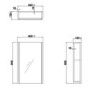 GRADE A1 - White Mirrored Wall Bathroom Cabinet 400 x 650mm - Pendle