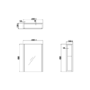 White Mirrored Bathroom Cabinet 400 x 650mm - Pendle