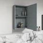 Light Grey Mirrored Bathroom Cabinet 400 x 650mm - Pendle