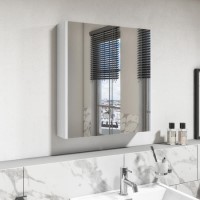 ONLY OPENED - Pendle 600 Curved edge two door mirror cabinet Wgloss ONLY OPENED - Pendle 600 Curved edge two door mirror cabinet Wgloss