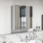 GRADE A2 - Double Door White Mirrored Bathroom Cabinet 600 x 650mm - Pendle