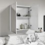 GRADE A1 - Pendle 600 Curved edge two door mirror cabinet Wgloss