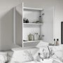 ONLY OPENED - Pendle 600 Curved edge two door mirror cabinet Wgloss