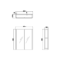 ONLY OPENED - Pendle 600 Curved edge two door mirror cabinet Wgloss