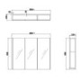 GRADE A1 - Light Grey Mirrored Wall Bathroom Cabinet 800 x 650mm - Pendle