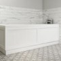 1500mm Wooden Matt White Front Bath Panel - Baxenden