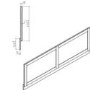 1500mm Wooden Matt White Front Bath Panel - Baxenden