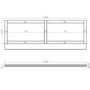 GRADE A1 - 1600mm Wooden Matt Blue Front Bath Panel - Baxenden