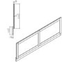 GRADE A1 - 1600mm Wooden Matt Blue Front Bath Panel - Baxenden