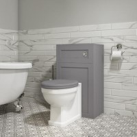 GRADE A1 - Grey Soft Close Wood Toilet Seat - Baxenden