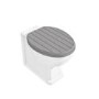 GRADE A1 - Grey Soft Close Wood Toilet Seat - Baxenden