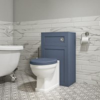 GRADE A2 - Baxenden Soft Close Wood Toilet Seat - Matt Blue